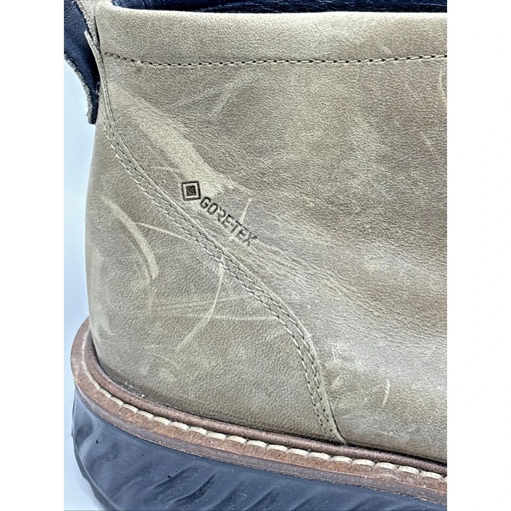 ECCO Chukka Boots Mens 9-9.5 US Brown Nubuck Waterproof Gore-Tex Casual‎ Ankle